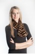 Mink fur scarf striped